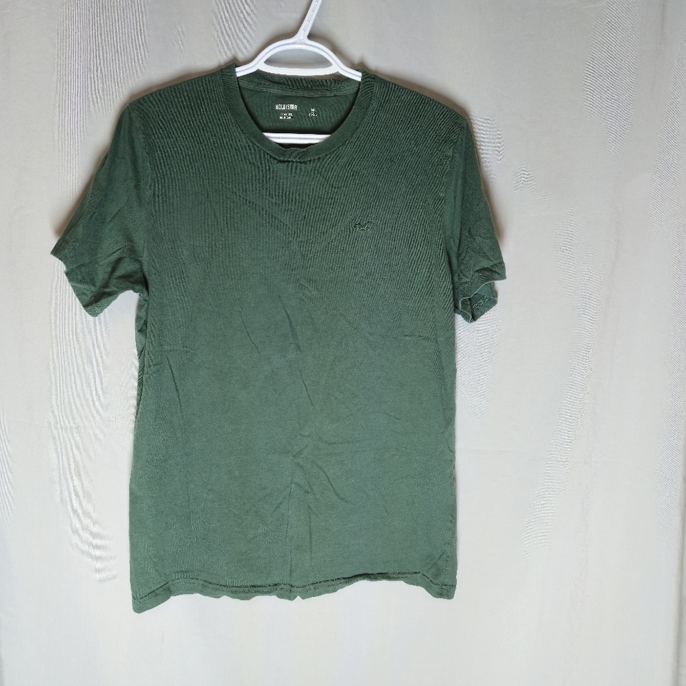 Hollister Core Fit Men's Green Tee 100% Cotton Size Medium